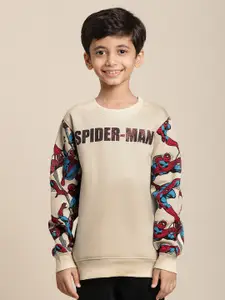 Kids Ville Boys Spiderman Printed Cotton Sweatshirts