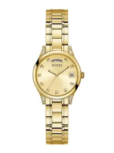 GUESS Women Stainless Steel Bracelet Style Straps Analogue Watch GW0385L2