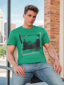 Lee Graphic Printed Cotton Slim Fit T-shirt