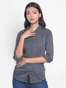 Crimsoune Club Classic Micro Checked Casual Shirt