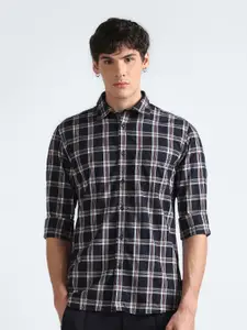 Flying Machine Tartan Checks Checked Pure Cotton Casual Shirt