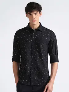 Flying Machine Micro Ditsy Printed Opaque Regular Fit Cotton Casual Shirt