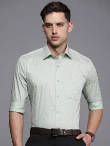 Raymond Slim Fit Geometric Printed Pure Cotton Formal Shirt