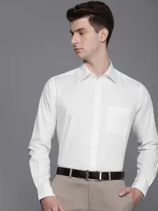 Raymond Self Design Textured Slim Fit Pure Cotton Formal Shirt