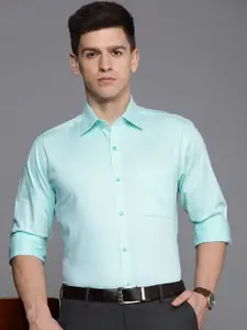 Raymond Men Slim Fit Micro Checks Pure Cotton Formal Shirt