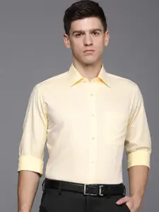 Raymond Self Design Textured Pure Cotton Slim Fit Formal Shirt