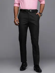 Raymond Men Textured Slim Fit Formal Trousers