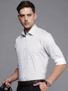 Raymond Slim Fit Floral Printed Pure Cotton Formal Shirt