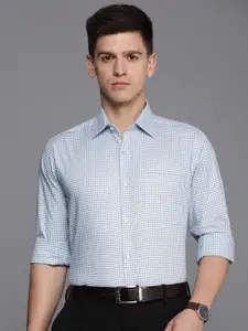 Raymond Men Slim Fit Micro Checks Pure Cotton Formal Shirt