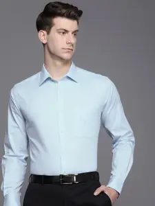 Raymond Self Design Textured Slim Fit Pure Cotton Formal Shirt