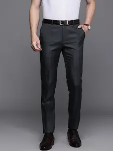 Raymond Men Checked Slim Fit Formal Trousers