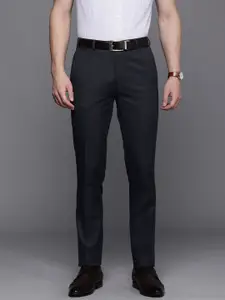Raymond Men Textured Slim Fit Formal Trousers