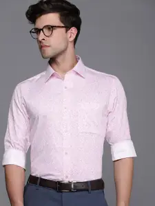 Raymond Slim Fit Self Design Floral Pure Cotton Formal Shirt