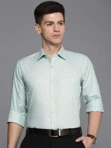 Raymond Men Slim Fit Micro Checks Pure Cotton Formal Shirt