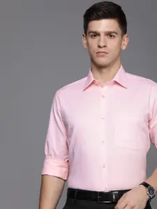 Raymond Self Design Textured Pure Cotton Slim Fit Formal Shirt