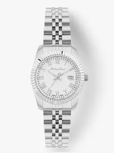 Mathey-Tissot Women Stainless Steel Straps Analogue Date Aperture Watch D810ABR