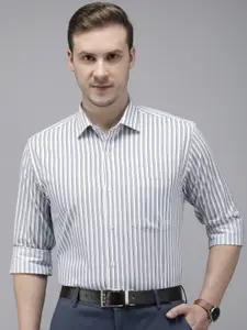 Park Avenue Pure Cotton Slim Fit Striped Formal Shirt