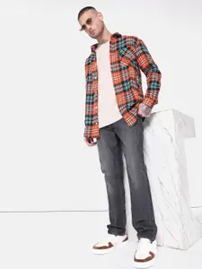 The Roadster Life Co. Men Slim Fit Heavy Fade Stretchable Mid Rise Jeans