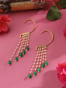 CELEBRAVO Brass-Plated Artificial Beads-Beaded Ear Cuff