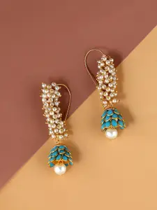 CELEBRAVO Brass -Plated Artificial Beads-Beaded Classic Drop Earrings