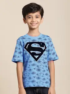 Kids Ville Boys Superman Printed Pure Cotton Tshirt