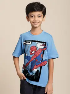 Kids Ville Boys Spiderman Printed Cotton Tshirt