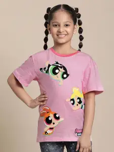 Kids Ville Girls Powerpuff Girls Printed Cotton Tshirt