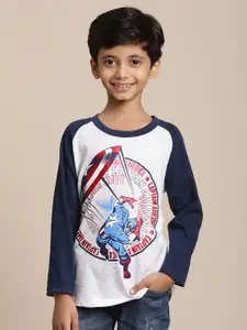 Kids Ville Boys Captain America Printed Cotton Tshirt