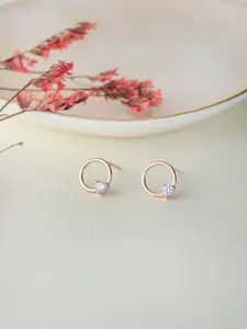 MANNASH Rose Gold-Plated Classic Stud Earrings