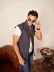 DENNISON Smart Sleeveless Cotton Casual Shirt