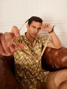 DENNISON Smart Block Printed Casual Shirt