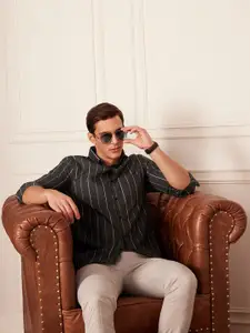 DENNISON Smart Striped Button-Down Collar Casual Shirt