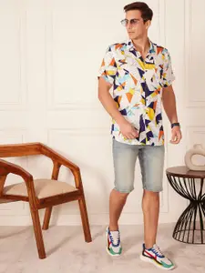 DENNISON  Smart Block Printed Casual Shirt