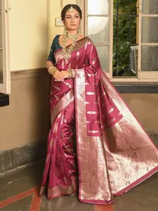 Anouk Floral Woven Design Zari Art Silk Banarasi Saree