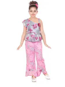 BAESD Girls Floral Printed Top With Palazzos