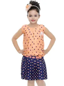 BAESD Girls Conversational Printed Top With Skirt