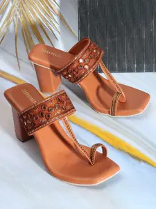 Anouk Embellished Ethnic Block Heels