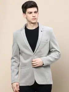 SHOWOFF Slim-Fit Notched Lapel Collar Single-Breasted Casual Blazer