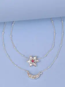 Unniyarcha Set Of 2 92.5 Sterling Sliver-Plated Anklets