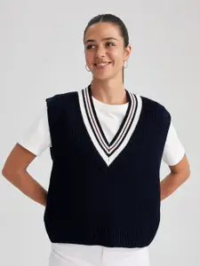 DeFacto V-Neck Acrylic Sweater Vest