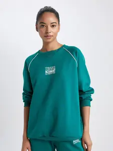 DeFacto Printed Pullover Sweatshirt