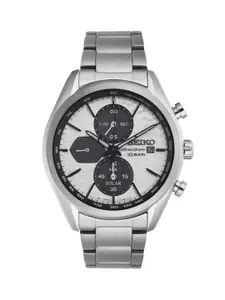 SEIKO Men Embellished Dial & Stainless Steel Reset Time Analogue Powered Watch SSC769P1