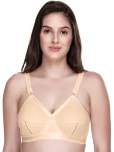 SONA Floral Self Design Full Coverage Non-Wired Cotton Everyday Bra With All Day Comfort