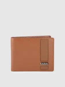 Da Milano Men Textured Leather RFID Two Fold Wallet