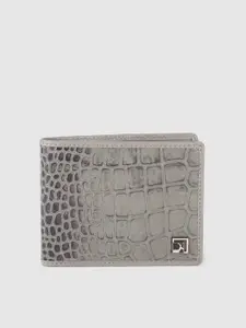 Da Milano Men Croc-Textured Leather RFID Two Fold Wallet
