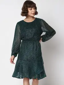 Vero Moda Puff Sleeves Fit & Flare Maxi Dress