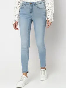 Vero Moda Women Skinny Fit Clean Look Heavy Fade Stretchable Jeans