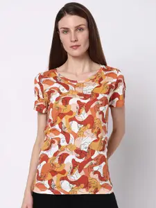 Vero Moda Abstract Printed Cotton T-shirt