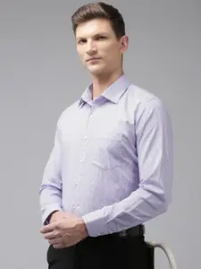 Van Heusen Self Design Slim Fit Pure Cotton Formal Shirt