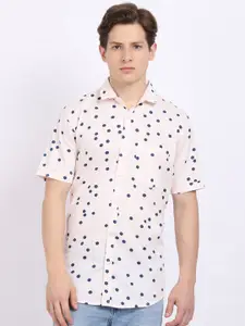 HANUMNTRA Spread Collar Comfort Polka Dots Printed Casual Shirt